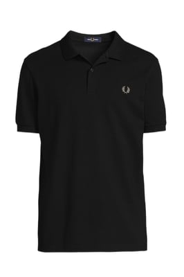 GBFred Perry Slim Fit Polo mit Logo Schwarz/Chrom