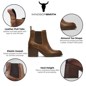 Windsor Smith Damen Chelsea-Stiefel mit Plateausohle, Hellbraun
