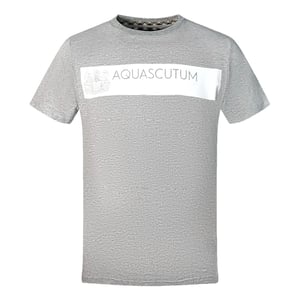 Aquascutum Block Brand Logo Grau T-Shirt