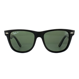 Lunettes De Soleil Ray-Ban Wayfarer 2140 901/58 Noir Vert G-15 Polarisé Medium 50mm