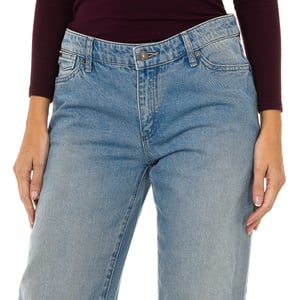 Lange gerade geschnittene Jeans 6Y5J15-5DWQZ Frau