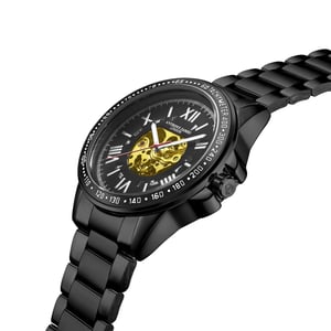 Handmontierte Anthony James Limited Edition Techtonic Automatic Black Uhr