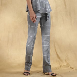 Zigarettenhose mit Schottenmuster