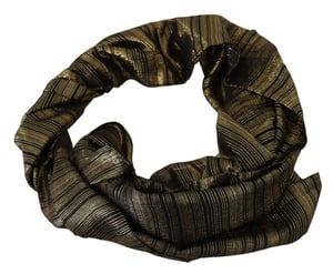 Dolce & Gabbana Damen Metallic Gold Seide Stretch Schal Wrap Schal