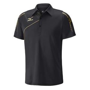 Mizuno Drylite Herren schwarzes Poloshirt