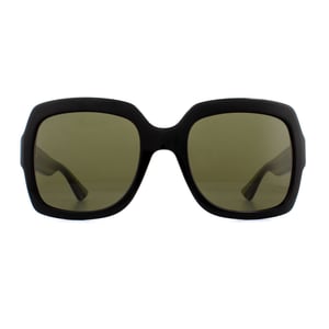 Gucci-Sonnenbrille GG0036S Schwarz Grün Glitter und Rot Grün
