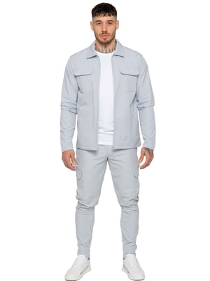 Enzo | Herren Cargo Shacket Trainingsanzug Set