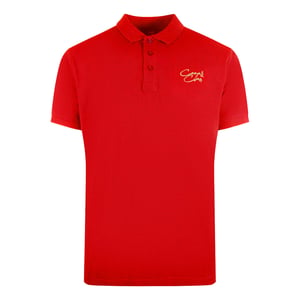 Cavalli Class Signature Logo Rotes Poloshirt
