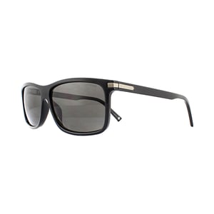 Polaroid Rectangle Mens Schwarz Grau Polarisierte Sonnenbrille