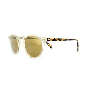 Oliver Peoples Sonnenbrille Gregory Peck 5217 1485W4 Honig Dunkel Braun Gold Spiegel
