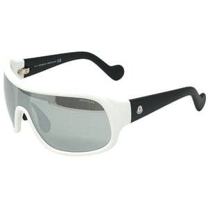 Moncler ML0048 23C 00 Weiße Sonnenbrille