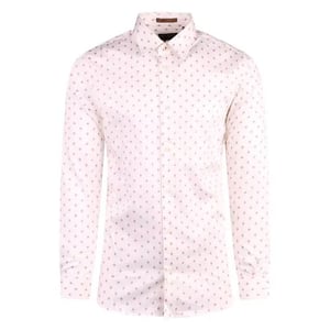 Ted Baker Area Herren weiße geometrische Druckhemd