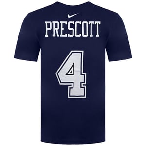 Nike NFL Dallas Cowboys 4 Dak Prescott Herren-T-Shirt, Marineblau