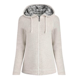 Weird Fish - "Chicoa" Hoodie mit durchgehendem Reißverschluss für Damen (Ecru)