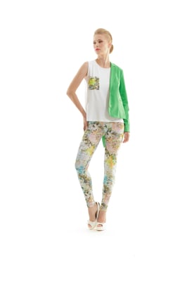 Seidige Floral-Hose