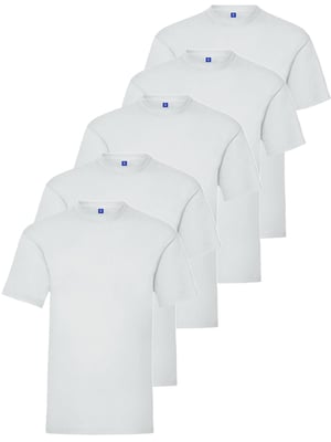 Kruze | Mens Crew Neck T-Shirts (5er Pack) - Weiß