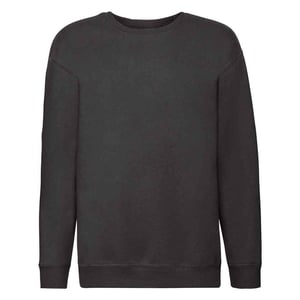 Fruit of the Loom - "Premium" Sweatshirt Überschnittene Schulter für Kinder (Schwarz)
