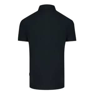 Aquascutum Aldis London Logo Schwarzes Poloshirt
