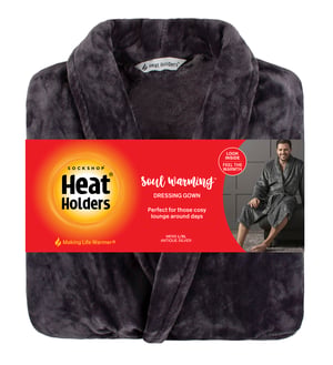 Wärmehalter - Weicher warmer Herrenbademantel - Antikes Silber