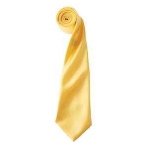 Premier Mens Plain Satin Krawatte (schmale Klinge) (2er-Pack) (Sonnenblume)