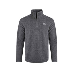 Weird Fish - "Errill" Fleece-Oberteil mit kurzem Reißverschluss für Herren (Frostgrau)