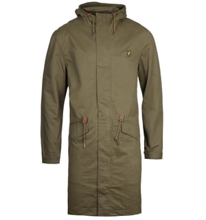 Lyle & Scott Lichen Grüner Fishtail Parka Jacke