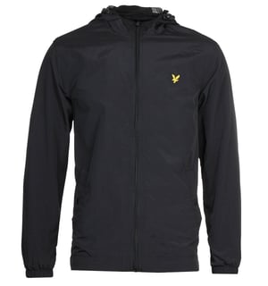 Lyle & Scott Schwarze Kapuzenjacke mit Reißverschluss