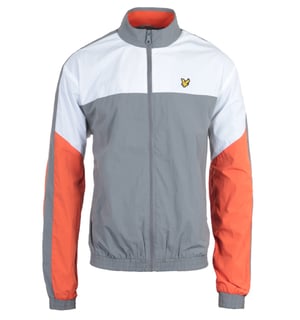 Lyle & Scott Mid Grey Marl Multi Panel Zip durch Track Jacke
