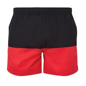 Asquith & Fox - Badeshorts für Herren (Schwarz/Rot)