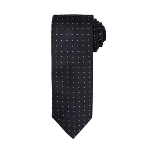 Premier Mens Micro Dot Pattern Formal Work Krawatte (Schwarz/Dunkelgrau)