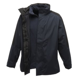 Regatta Herren Defender III 3-in-1 wasserdichte winddichte Jacke / Performance Jacke (Navy / Schwarz)