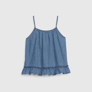 Ärmellose Jeansbluse 664737 Mädchen