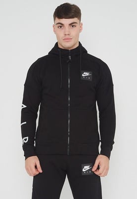 Nike Air Fleece Herren Zip durch Hoodie In schwarz