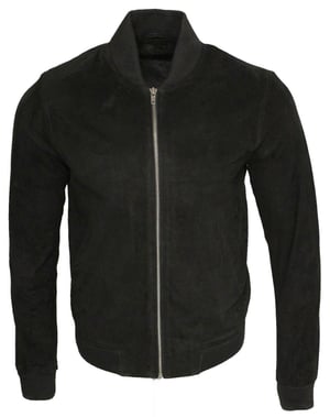 Varsity-Bomberjacke aus weichem Wildleder