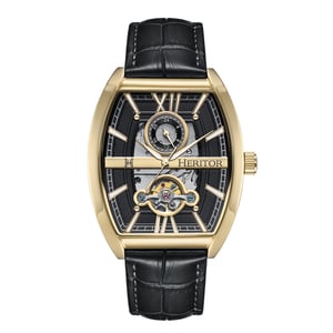 Heritor Automatische Masterson Semi-Skelett Lederarmbanduhr