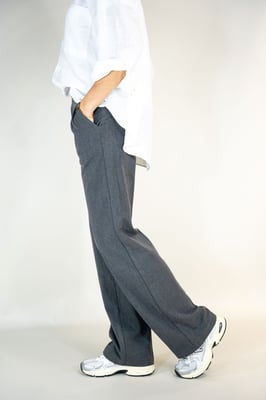 Amelia Damenhose Grau Wide Leg