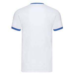 Fruit of the Loom - T-Shirt Ringer-Stil für Herren/Damen Unisex (Weiß/Königsblau)