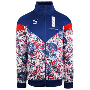 Puma England 3 Löwen Ärmeln Zip Up Blue Red Men Football Track Jacke 656883 01