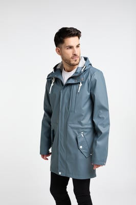 ICEBOUND Regenmantel Herren Blaugrau