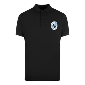 Cavalli Class Circle Logo Schwarzes Poloshirt