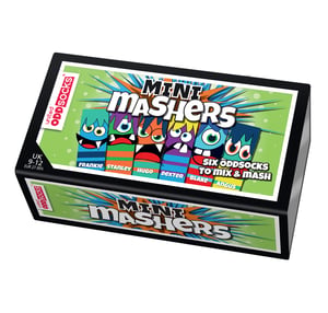 UNITED ODD SOCKS - 6 Pack Jungen Mini Monster Neuheit Baumwolle ungerade Socken in Geschenk-Box - Mini Mashers