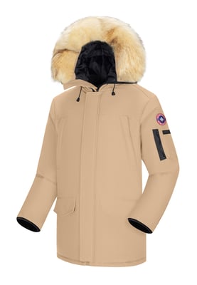 Subprime-Parka für Herren. Der Parka besteht aus hochwertigem Polyester und hat ein warmes Innenfutter. Ideal für die kalten Wintermonate. Der Pelzkragen besteht aus Kunstfell und ist abnehmbar.