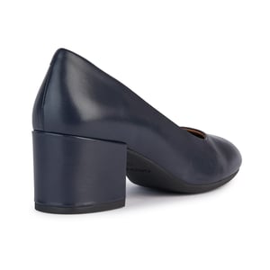 Geox D ELEANA A Leder Rindsleder Vollnarben Damen Navy Heels