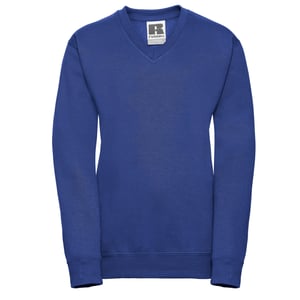 Russell Collection - Sweatshirt V-Ausschnitt für Kinder (Kräftiges Königsblau)