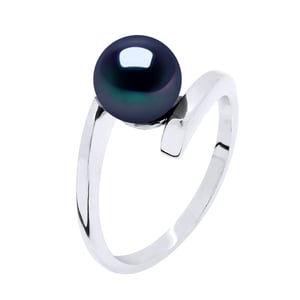 Armreif-Ring, echte Süßwasser-Zuchtperle, rund, 7–8 mm