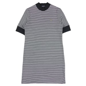 Fred Perry Marineblau gestreiftes schneeweißes Kleid