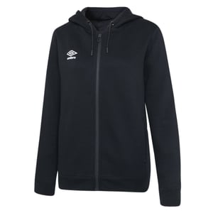Umbro Damen/Damen Club Leisure Full Zip Hoodie (Schwarz/Weiß)