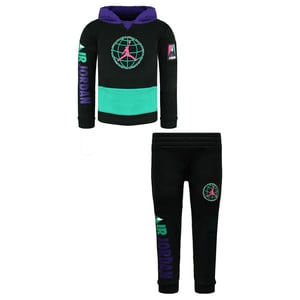 Nike Air Jordan Long Sleeve Pullover Stret Taille Black Kids Tracksuit DD2576 010
