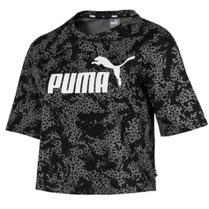 Puma Elevated Essentials Cropped Logo AOP T-Shirt Womens Top 580392 01