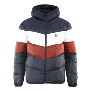 Lyle & Scott Colourblock Pufferjacke Marineblau